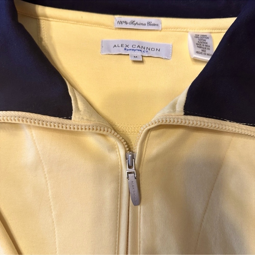 Men's Alex Cannon mustard yellow 1/4 zip sweatshirt size L (Preppy/Classic) - Picture 4 of 8